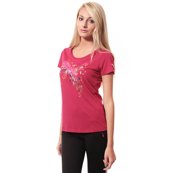 Koszulka damska PUMA T-SHIRT FUN GRAPHIC TEE 82992610 kolor różowy
