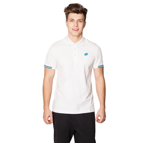 Koszulka polo męska LOTTO POLO BRODSY LOGO PLUS s0942 kolor biały