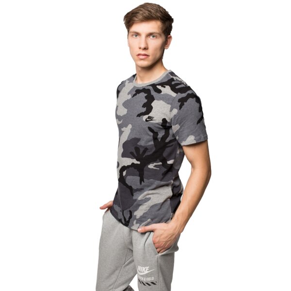 Koszulka męska NIKE T-SHIRT TEE-CAMO FUTURA 685391091 kolor szary