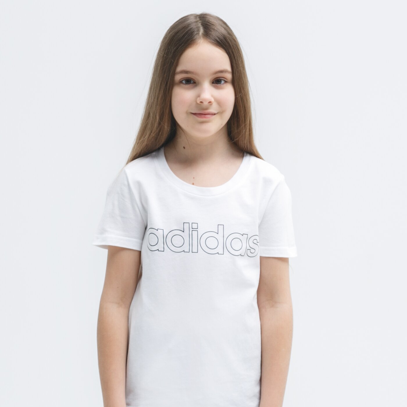 Koszulka dziecięca ADIDAS T-SHIRT SS G LIN T GIRL gn4045 kolor biały