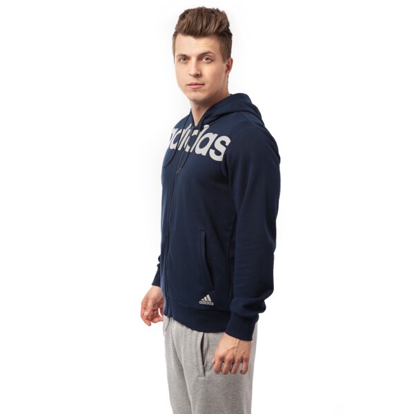 Bluza męska ADIDAS BLUZA LIN FZ HOOD s21300 kolor granatowy