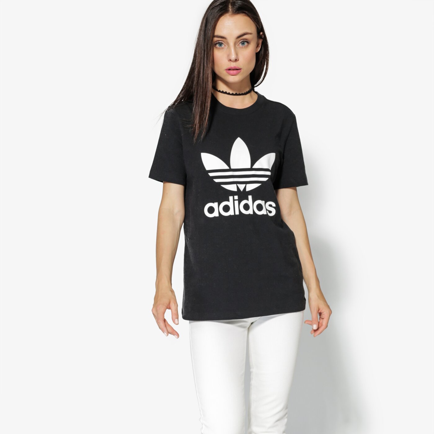 Koszulka damska ADIDAS T-SHIRT SS TREFOIL TEE ADICOLOR cv9888 kolor czarny