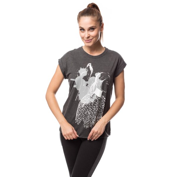 Koszulka damska CONFRONT T-SHIRT KIKO cf35tsd09001 kolor szary