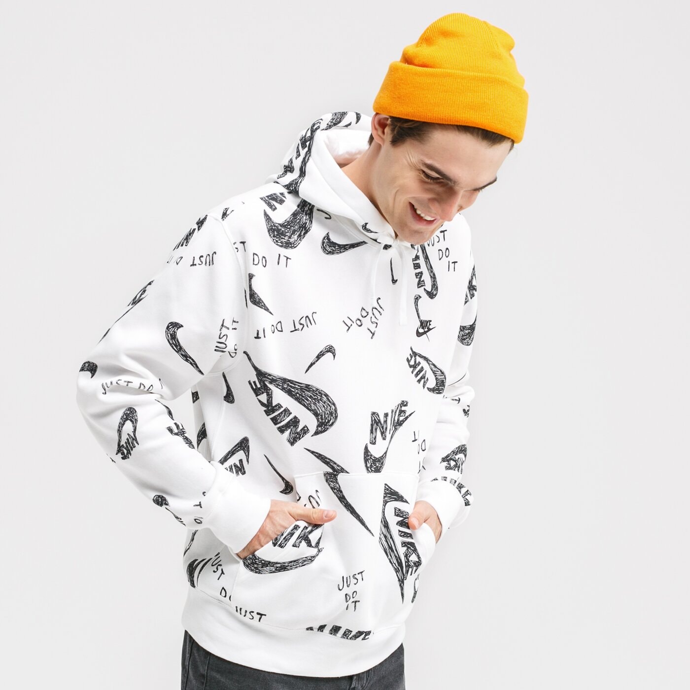 NIKE BLUZA Z KAPTUREM CLUB PO BB AOP1 (CU4341-100) Męskie | cena 129,99