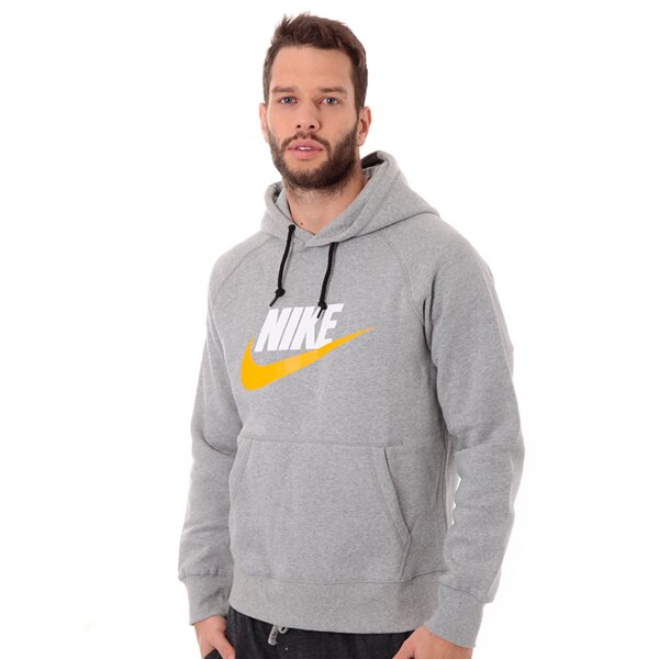 Bluza męska NIKE BLUZA NIKE AW77 HOODY LOGO POP 586184068 kolor szary