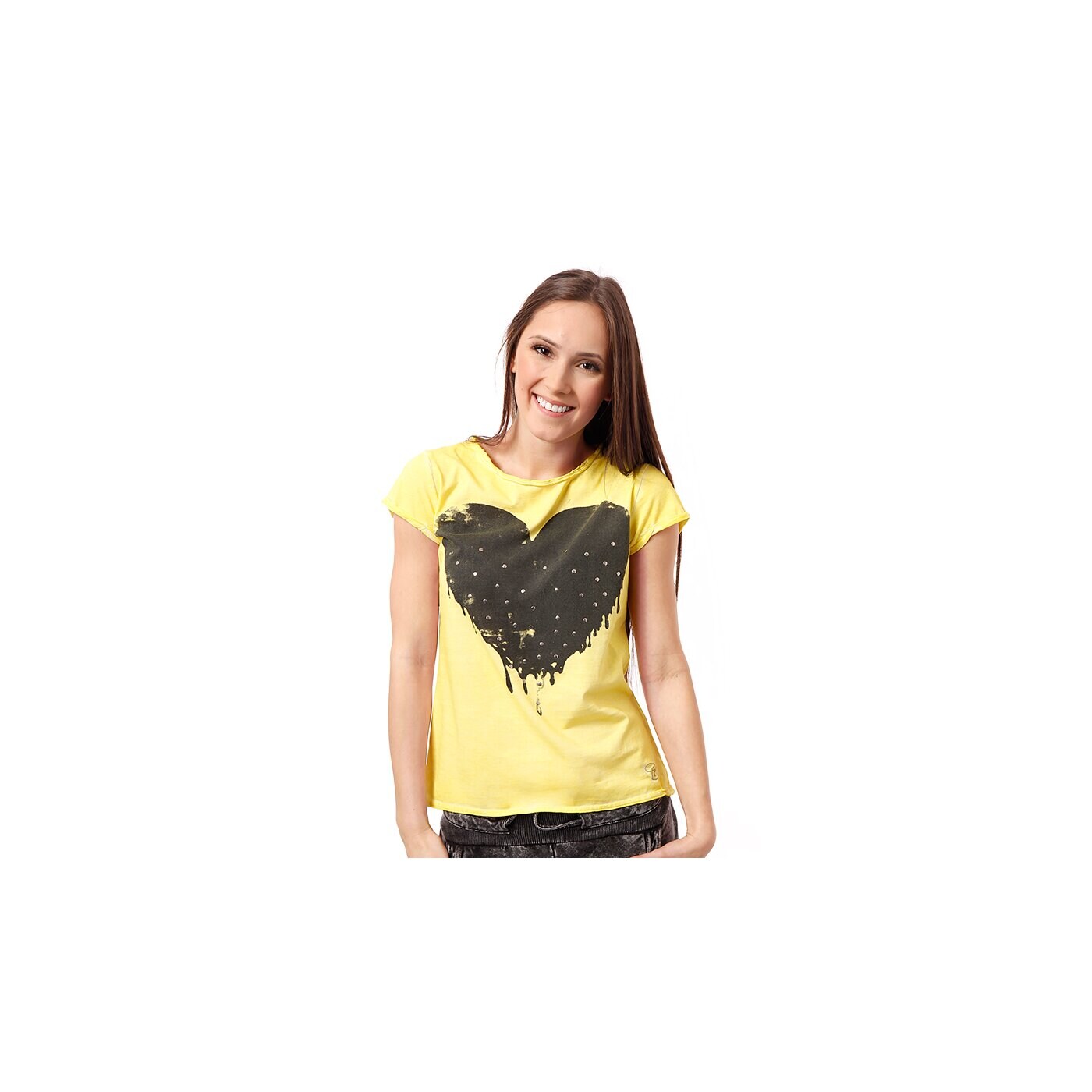 Koszulka damska CONFRONT  T-SHIRT AGNES cf14tsd09002 kolor żółty