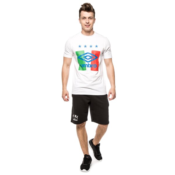 Koszulka męska UMBRO T-SHIRT FLAG ITALY 64184u002 kolor biały