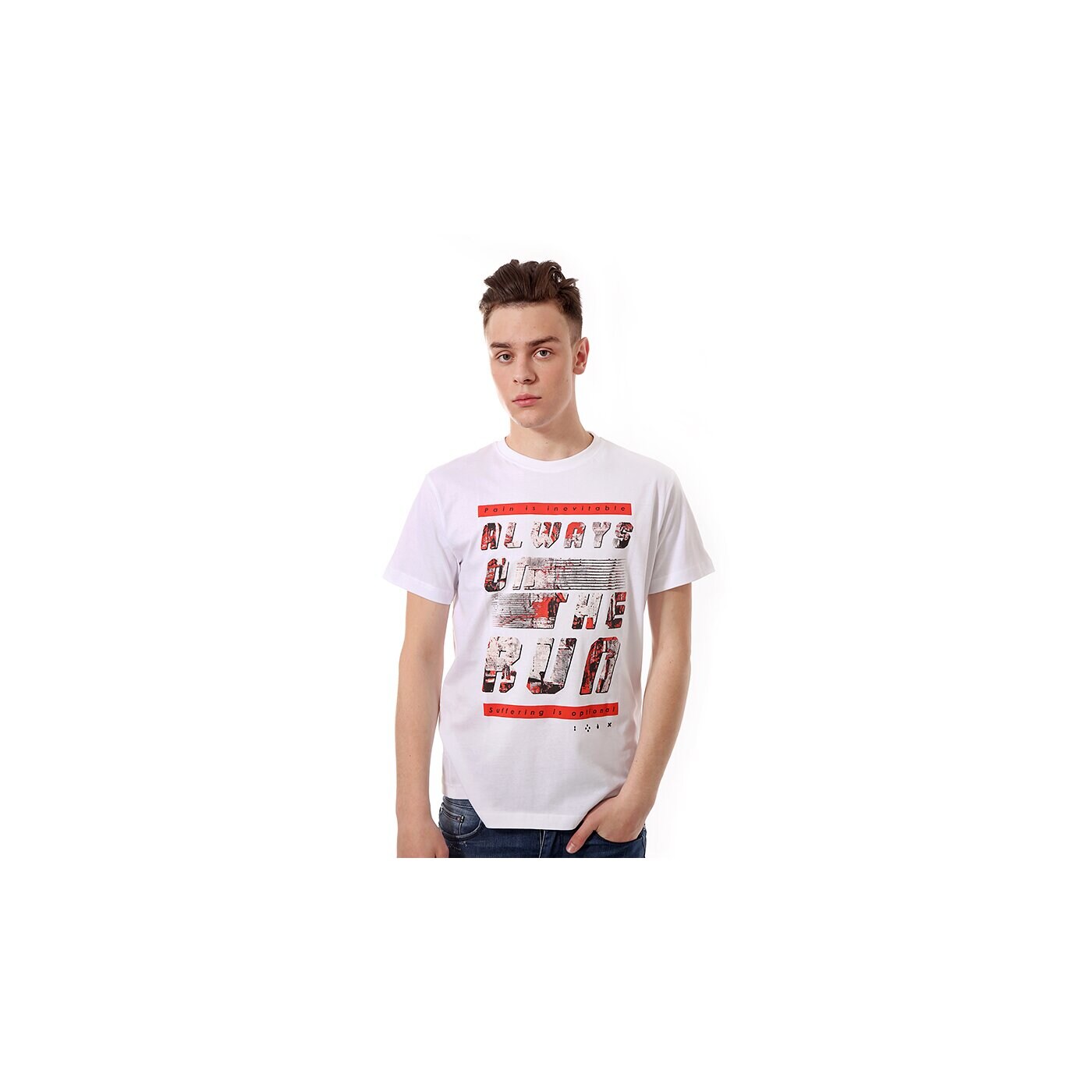 Koszulka męska CONFRONT T-SHIRT MARIANNO cf14tsmpr007 kolor biały