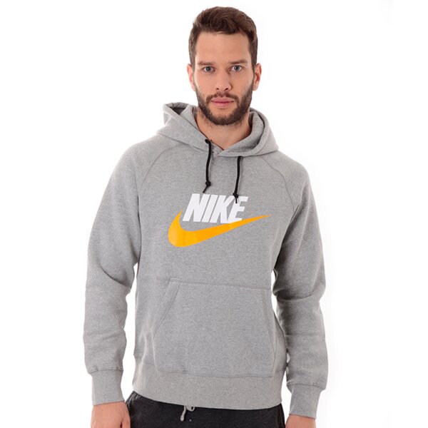 Bluza męska NIKE BLUZA NIKE AW77 HOODY LOGO POP 586184068 kolor szary
