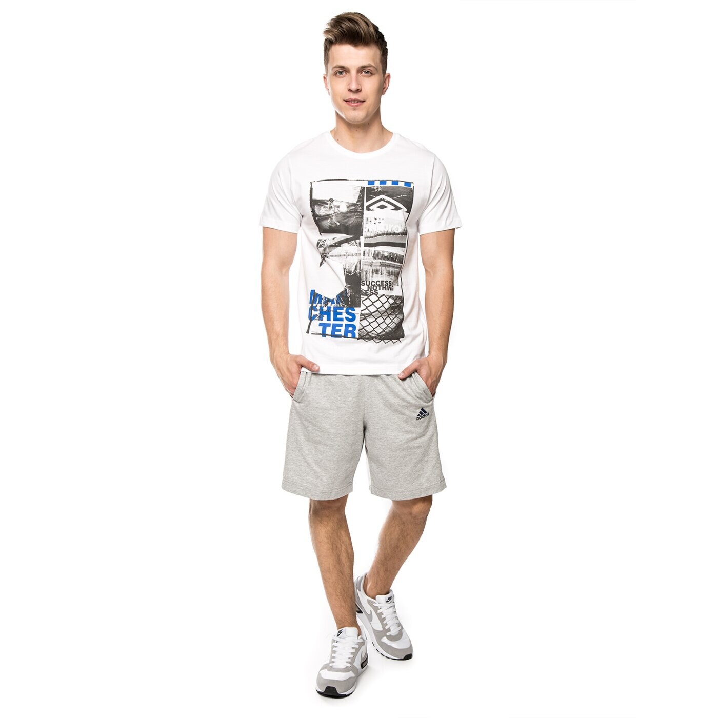 Koszulka męska UMBRO T-SHIRT MULL ul16tsmpr051 kolor biały