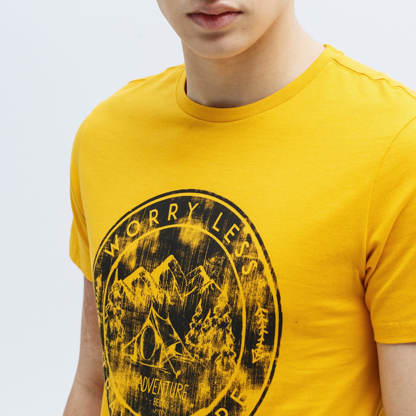 Koszulka męska UP8 T-SHIRT GREGORY up121tsm63001 kolor żółty