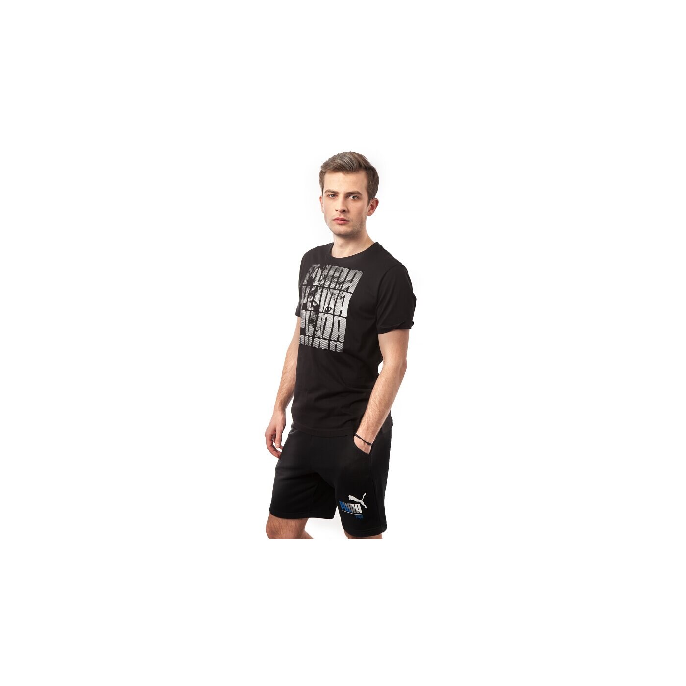 Koszulka męska PUMA T-SHIRT HIDING CAT TEE 83243101 kolor czarny