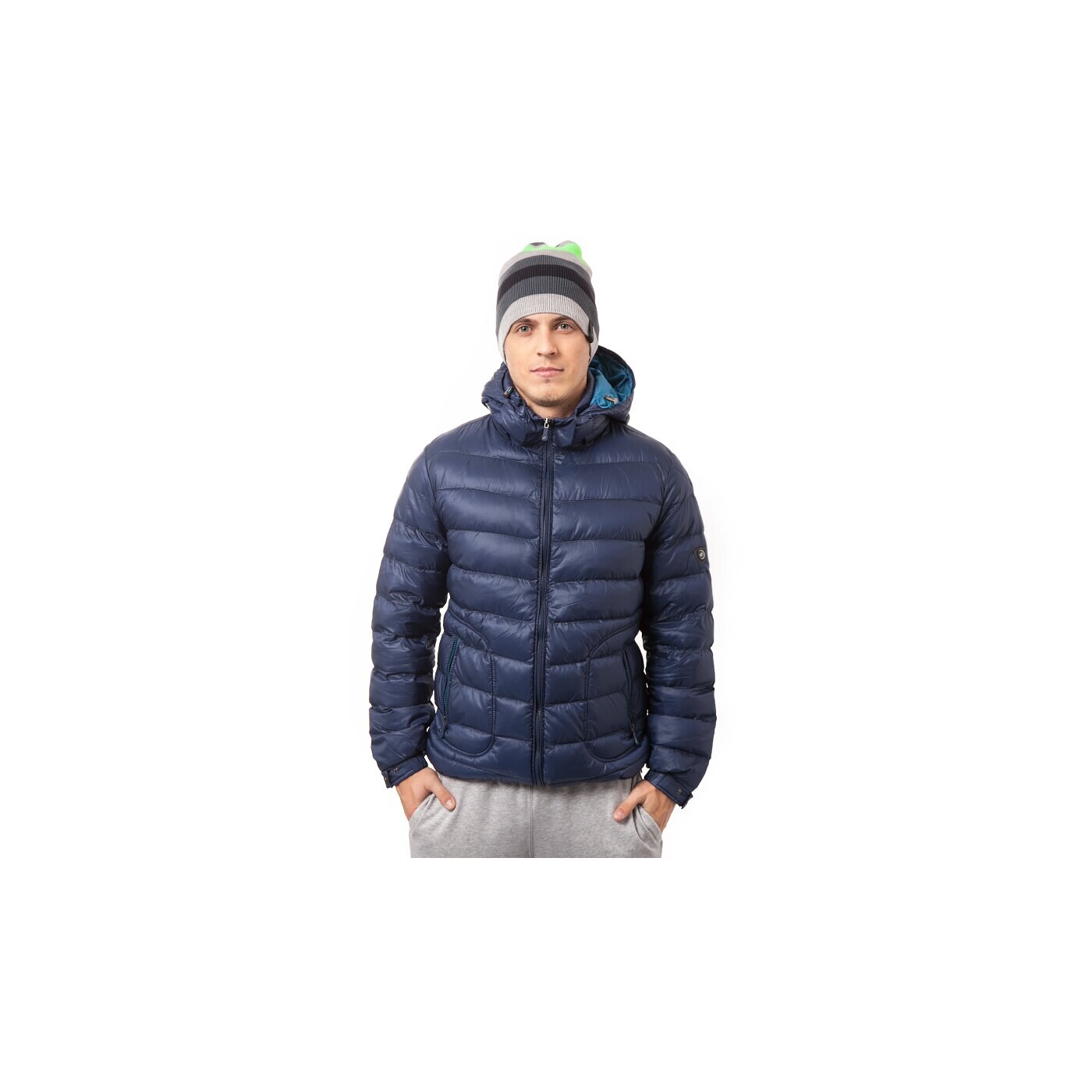 Czapka zimowa damska ADIDAS CZAPKA STRIPED BEANIE m66612 kolor multicolor