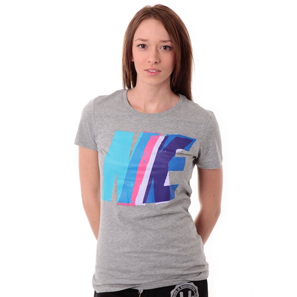 Koszulka damska NIKE T-SHIRT NIKE TEE PRINTSHOP 575643063 kolor szary