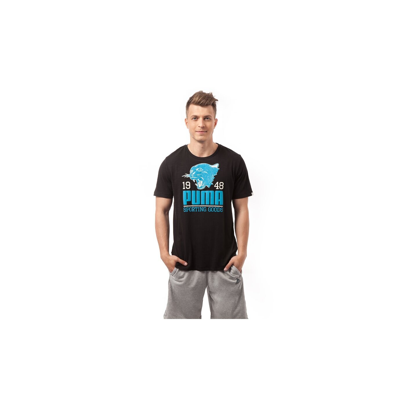 Koszulka męska PUMA T-SHIRT STYLE ATHL TEE 83256401 kolor czarny