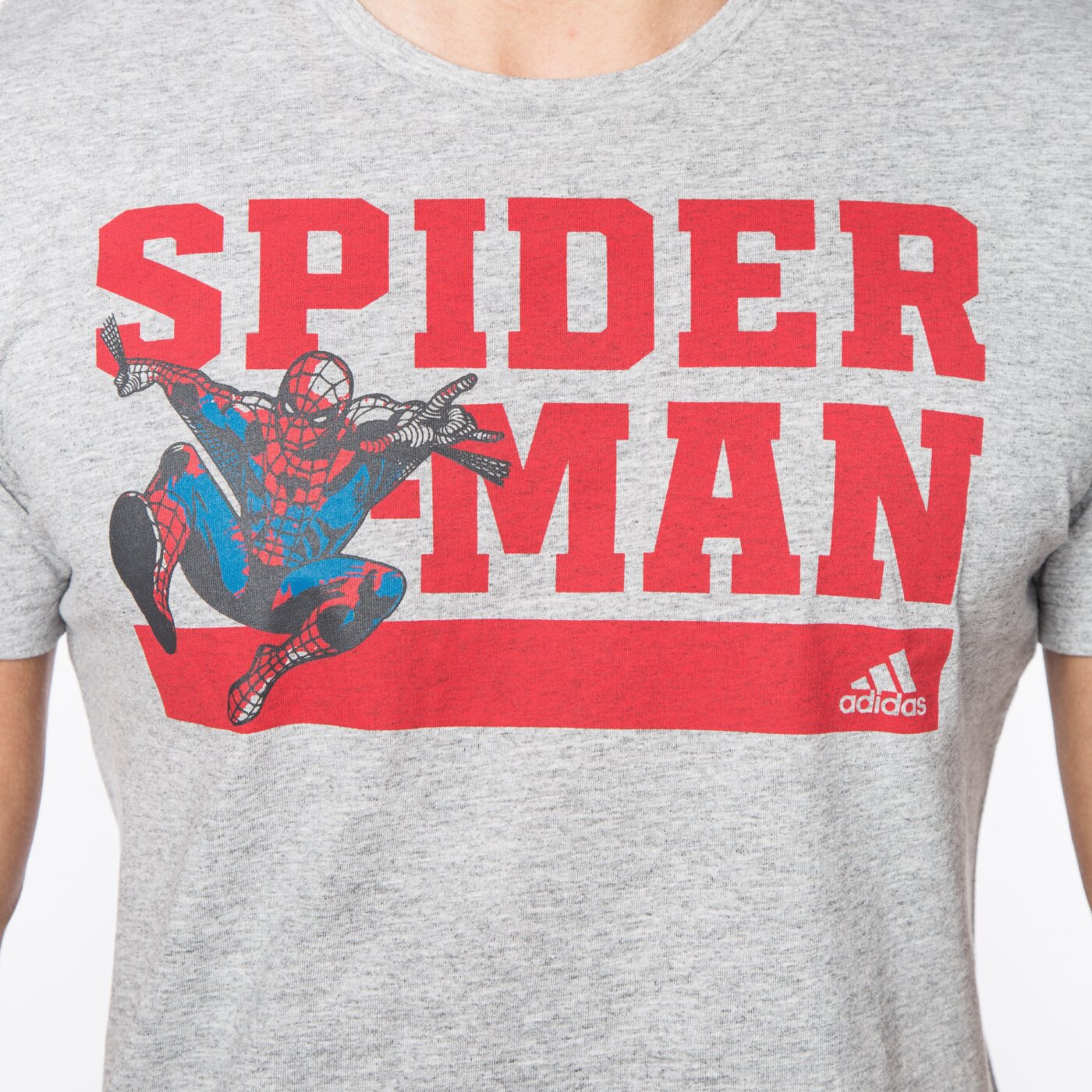 Koszulka męska ADIDAS T-SHIRT SPIDER MAN ay7188 kolor szary