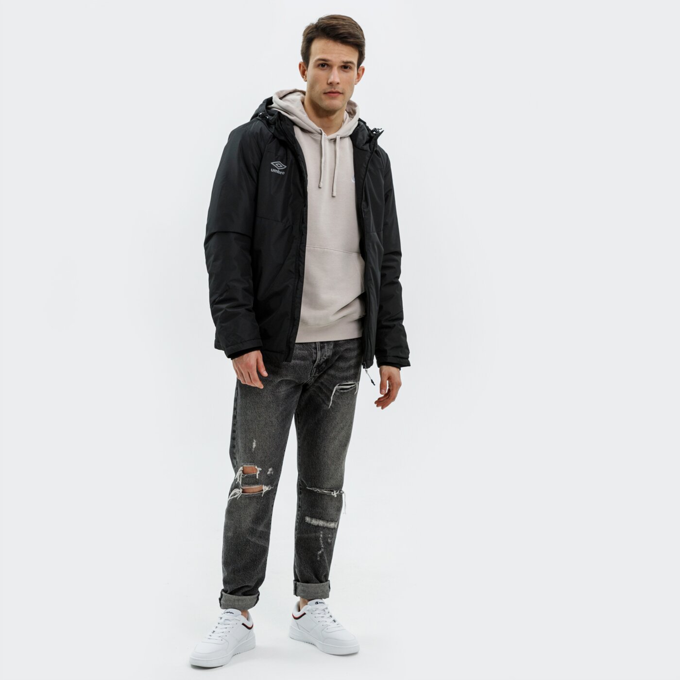 Kurtka zimowa męska UMBRO KURTKA ZIMOWA MILVO ul321kum16001 kolor czarny