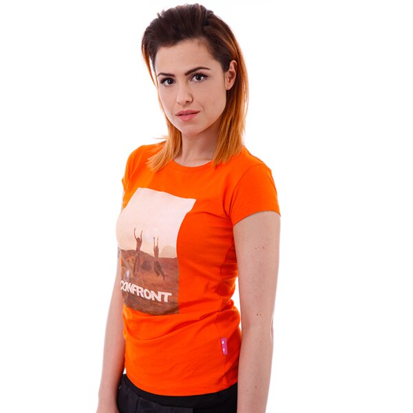 Koszulka damska CONFRONT T-SHIRT EDITTA cf13tsd04707 kolor pomarańczowy