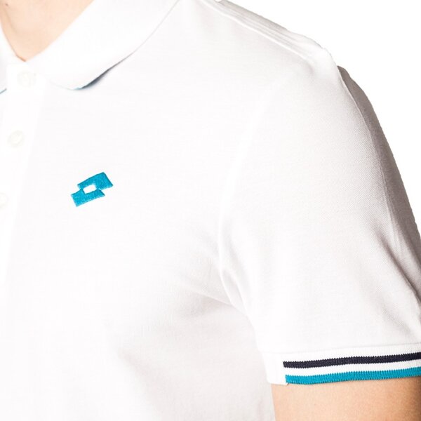 Koszulka polo męska LOTTO POLO BRODSY LOGO PLUS s0942 kolor biały
