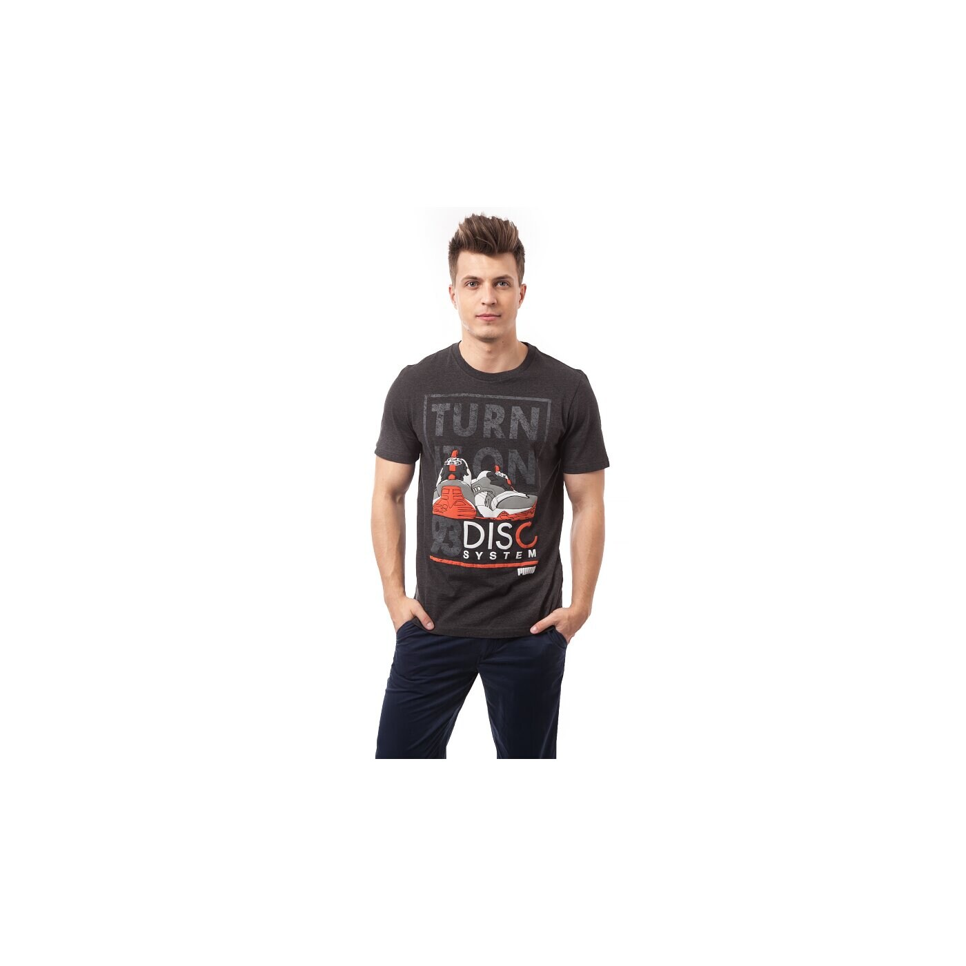 Koszulka męska PUMA T-SHIRT SNEAKER TEE 56827905 kolor szary