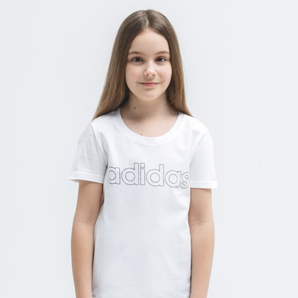 Koszulka dziecięca ADIDAS T-SHIRT SS G LIN T GIRL gn4045 kolor biały