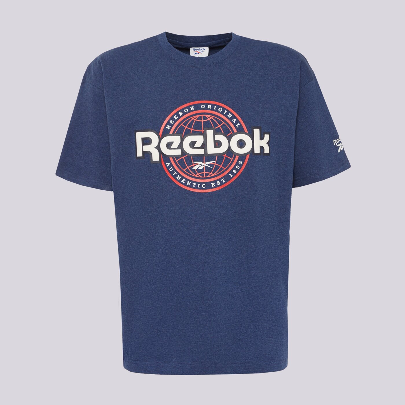 Koszulka męska REEBOK T-SHIRT REEBOK WORLD T-SHIRT 100253218 kolor granatowy