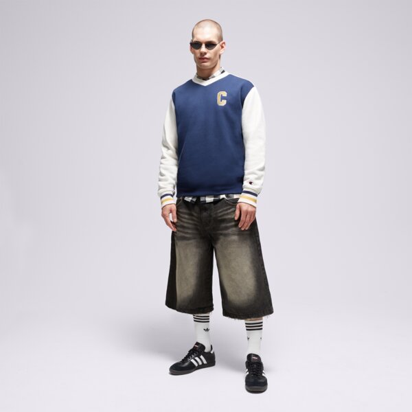 Bluza męska CHAMPION BLUZA V-NECK SWEATSHIRT 219176bs561 kolor granatowy