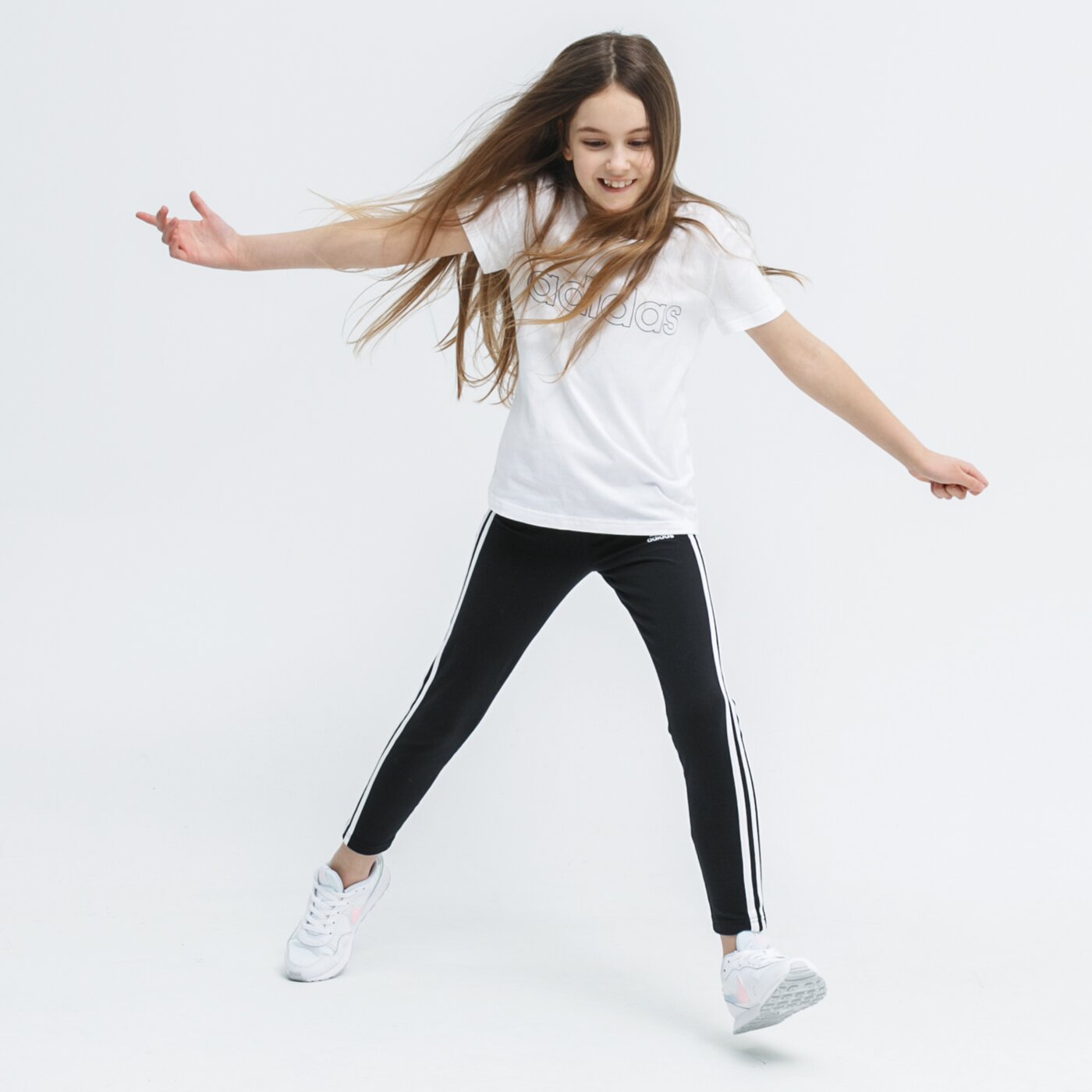 Koszulka dziecięca ADIDAS T-SHIRT SS G LIN T GIRL gn4045 kolor biały