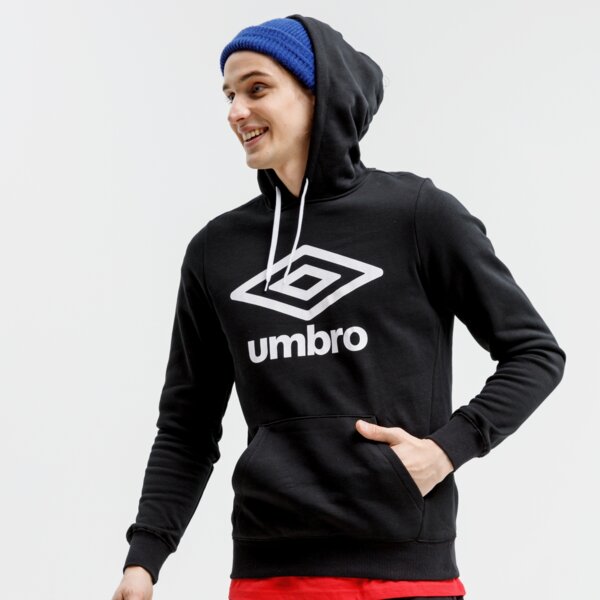 UMBRO BLUZA Z KAPTUREM FW LARGE LOGO HOODIE (65835U-060) czarny | Męskie  Bluzy | 50 style