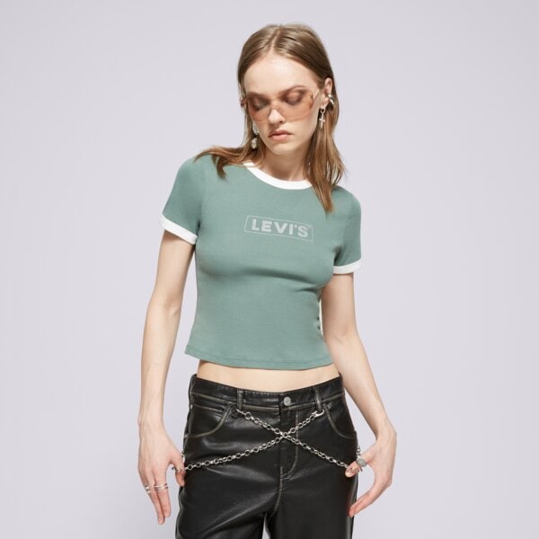 LEVI S T SHIRT GRAPHIC RINGER MINI TEE GREENS