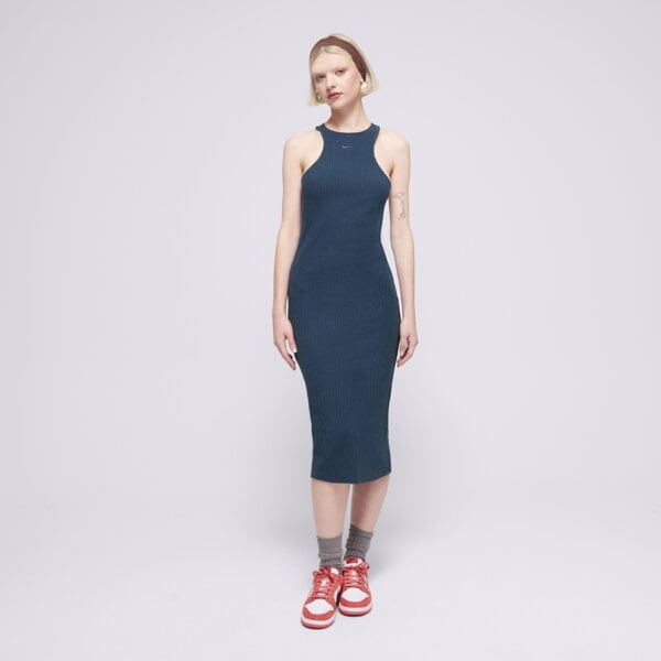 NIKE SUKIENKA W NSW NK CHLL KNT RIB MIDI DRS